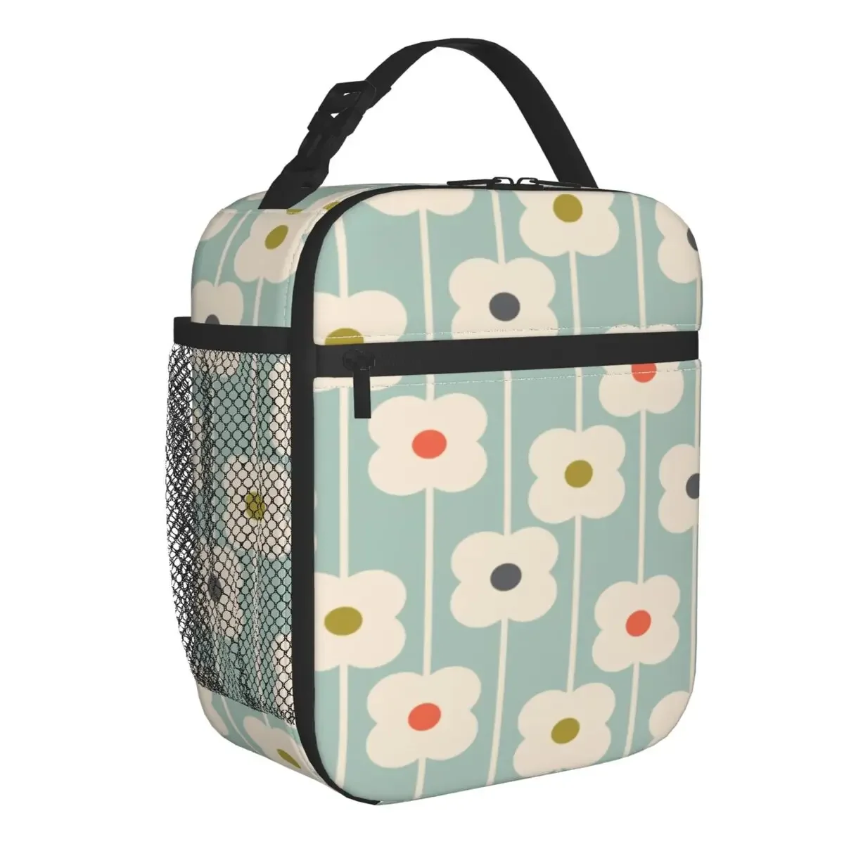 Orla Kiely Abstract scandinavo Flowers borsa da pranzo isolata per le donne Resuable Cooler Thermal Lunch Tote Beach Camping Travel