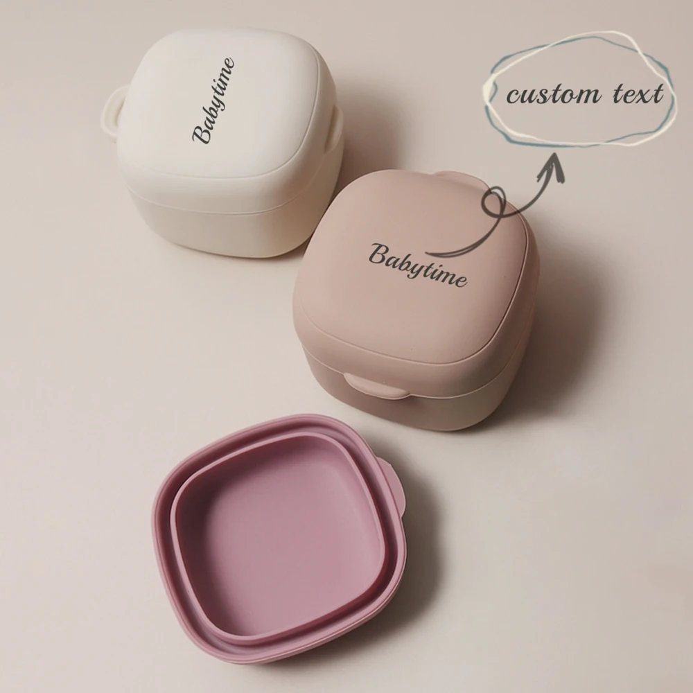 

Набор силиконовых коробок для детских подарков — держатель для зубов, чехол для хранения пупкового шнура и соски, толстая мягкая коробка для детской памяти, персонализированная