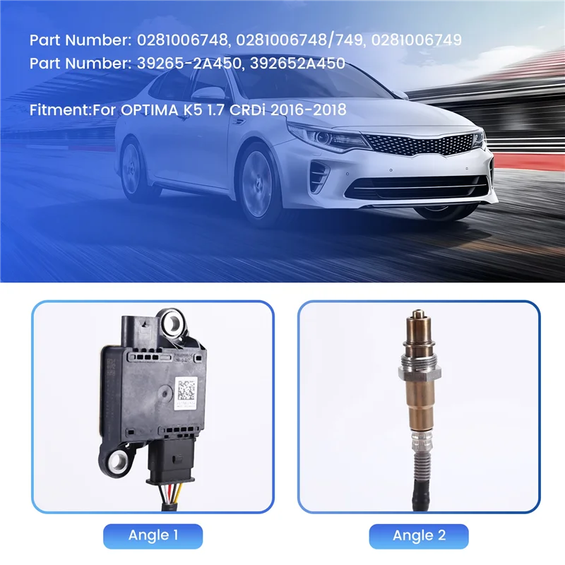 

A82M-Car Particulate Sensor 39265-2A450 0281006748 0281006749 For KIA OPTIMA K5 1.7 Crdi 2016-2018