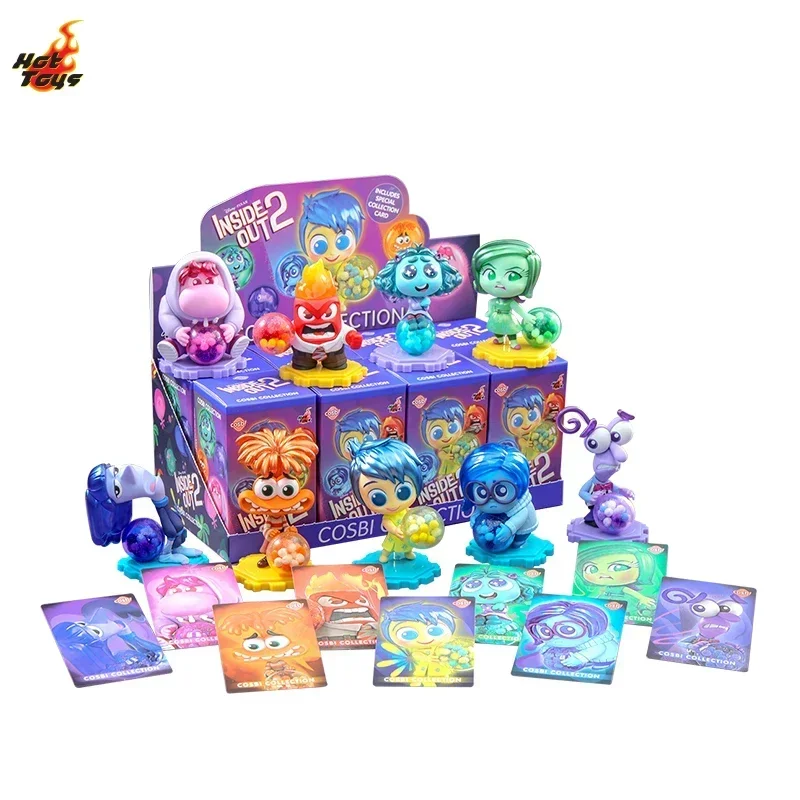 2024 New Disney Pixar Inside Out 2 Figure Hot Toys Joy Sadness Anger Disgust Cosbi Collectible Figurine Doll Kids Birthday Gift