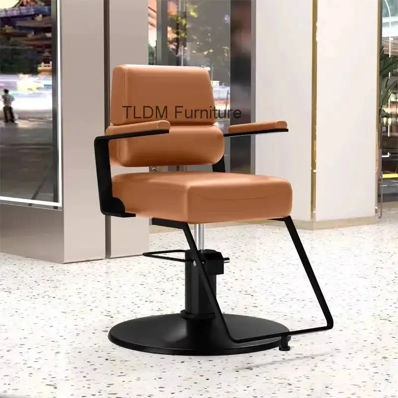 

Salon Nordic Barber Chair Professional Trendy Nordic Esthetics Barber Chair Simple Retro Silla Barbero Commercial Furniture