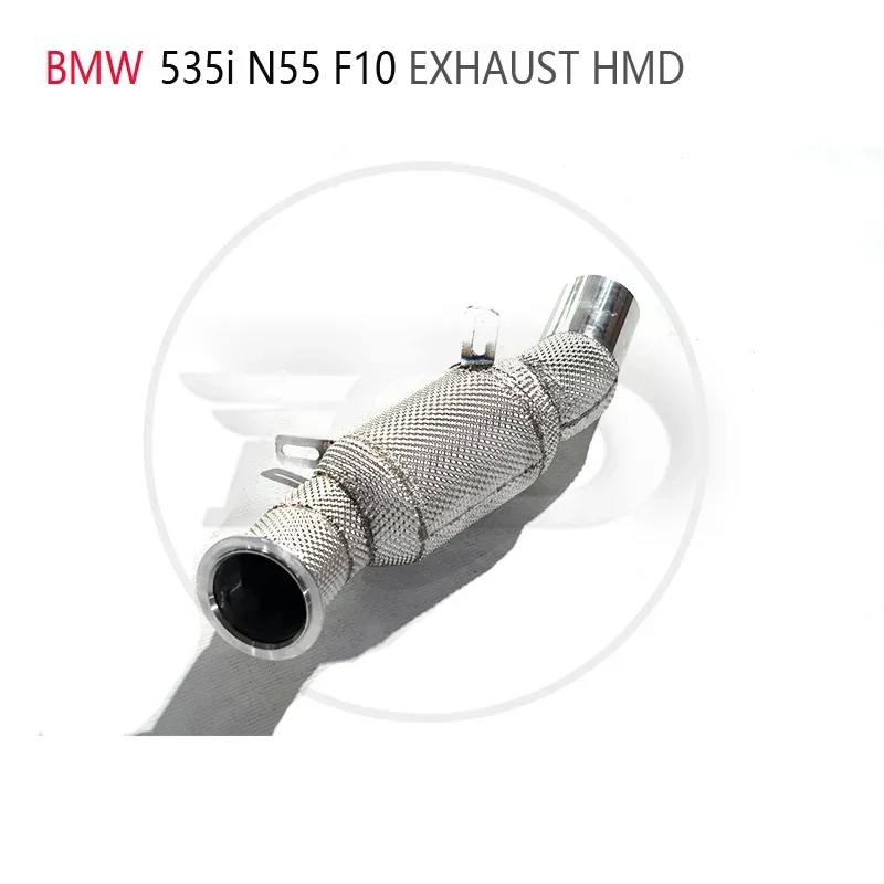 Section High flow Pipes branch downpipe Exhaust Pipe for 535i N55 F10 With