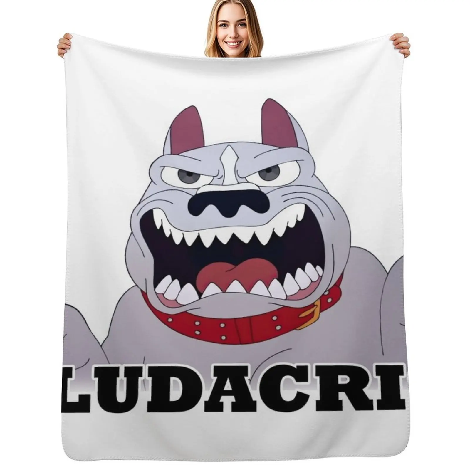 BIG MOUTH Featuring Ludacris Pitbull Throw Blanket Color Fast Cozy Throw Blanket