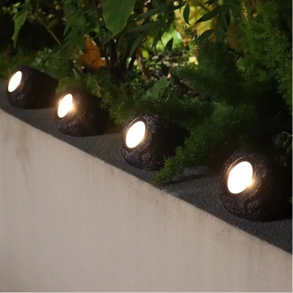 

Solar Powered Simulation Stone Lights Resin Rock Stone Waterproof Garden Lawn Lamps Landscape Decoration Solar Powered Light