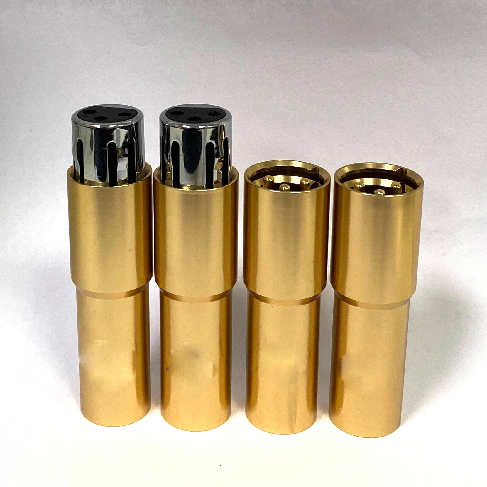 Hochwertige XLR-Anschlüsse aus reinem Kupfer, vergoldet, Audiokabelstecker, Hi-End-Stecker auf Buchse, Kanone, XLR-Buchse, Audio – Detail 6