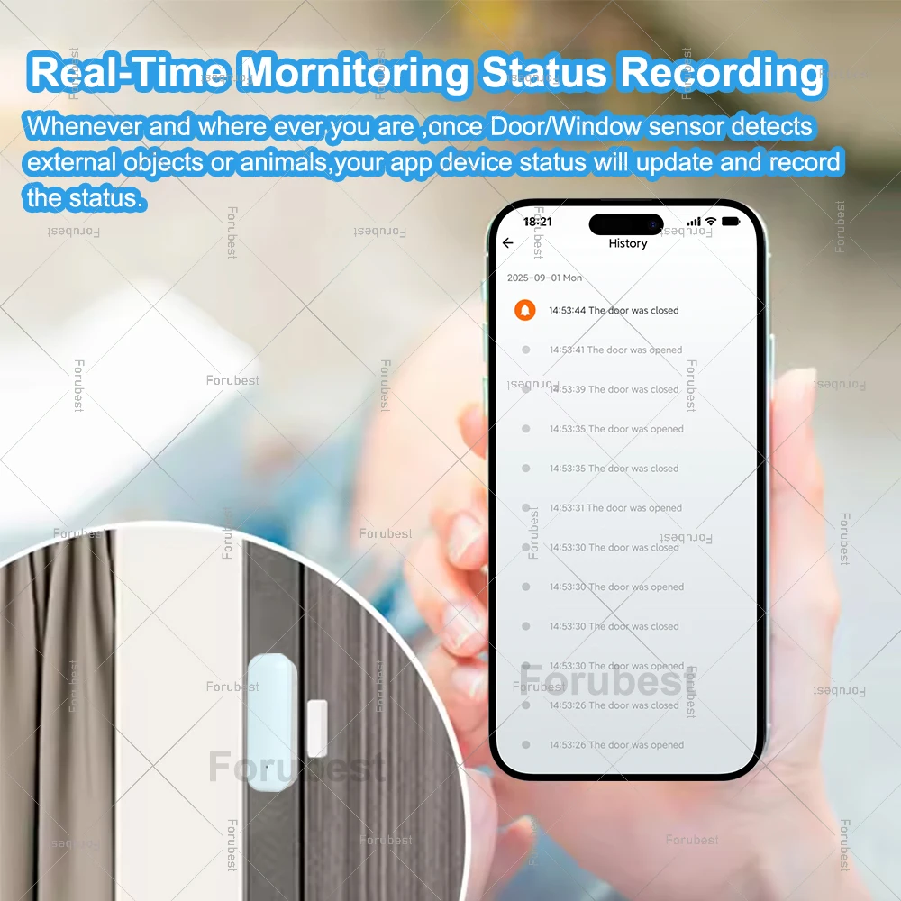 Tuya Zigbee Tür Fenster Sensor Drahtlose Kontaktieren Sensor Offen Geschlossen Detektor Smart Home Sicherheit Gerät Funktioniert Mit Smart Leben Z2M