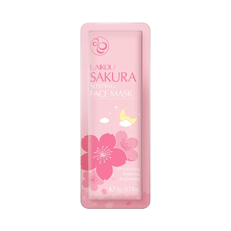 10 pcs Sakura sleeping mask bag pack 3g hydrating and moisturizing skin care cream mask