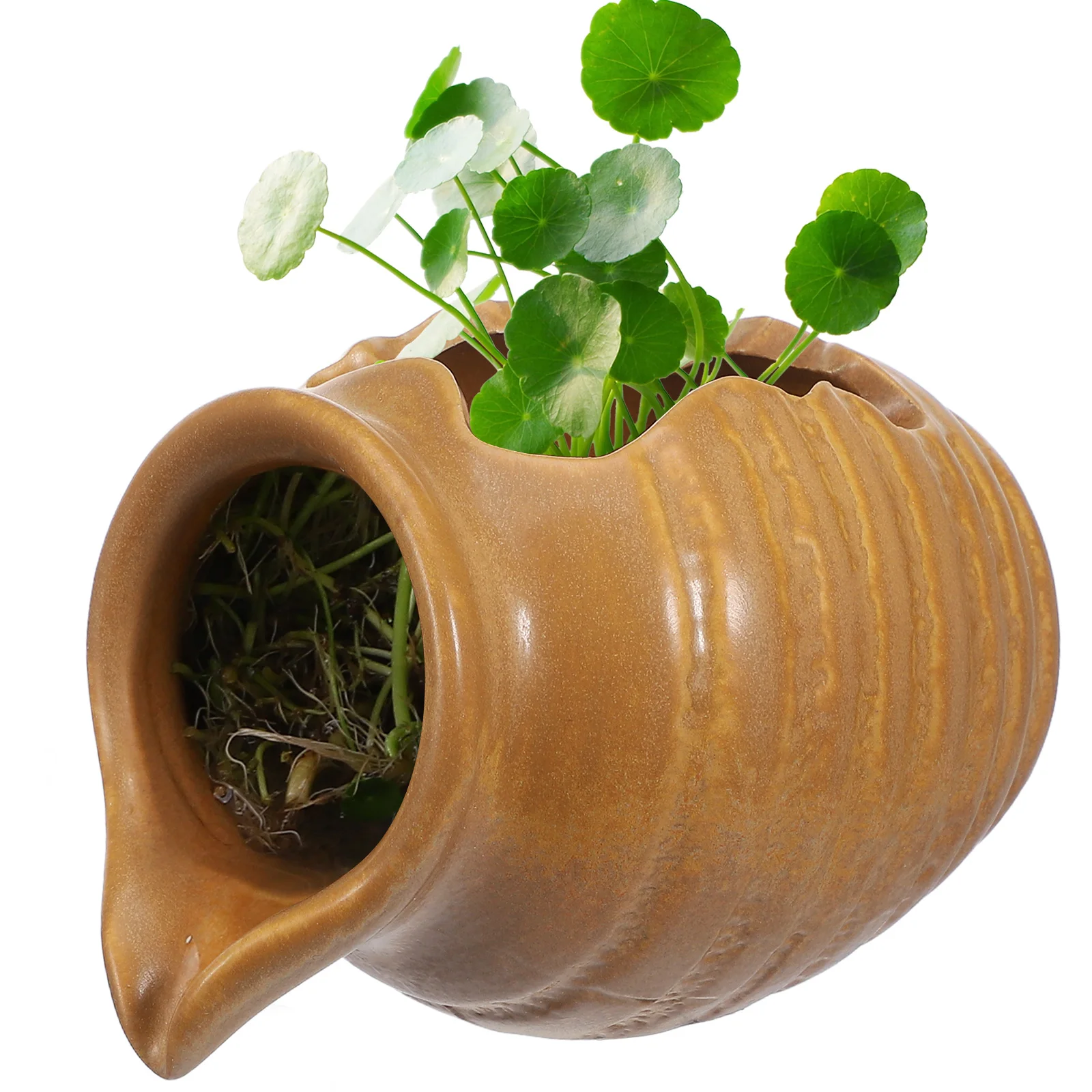 

Clay Pot Ecological Tank Ceramic Waterfall Jar Fountain for Indoor Aquarium Decoration Courtyard Vase