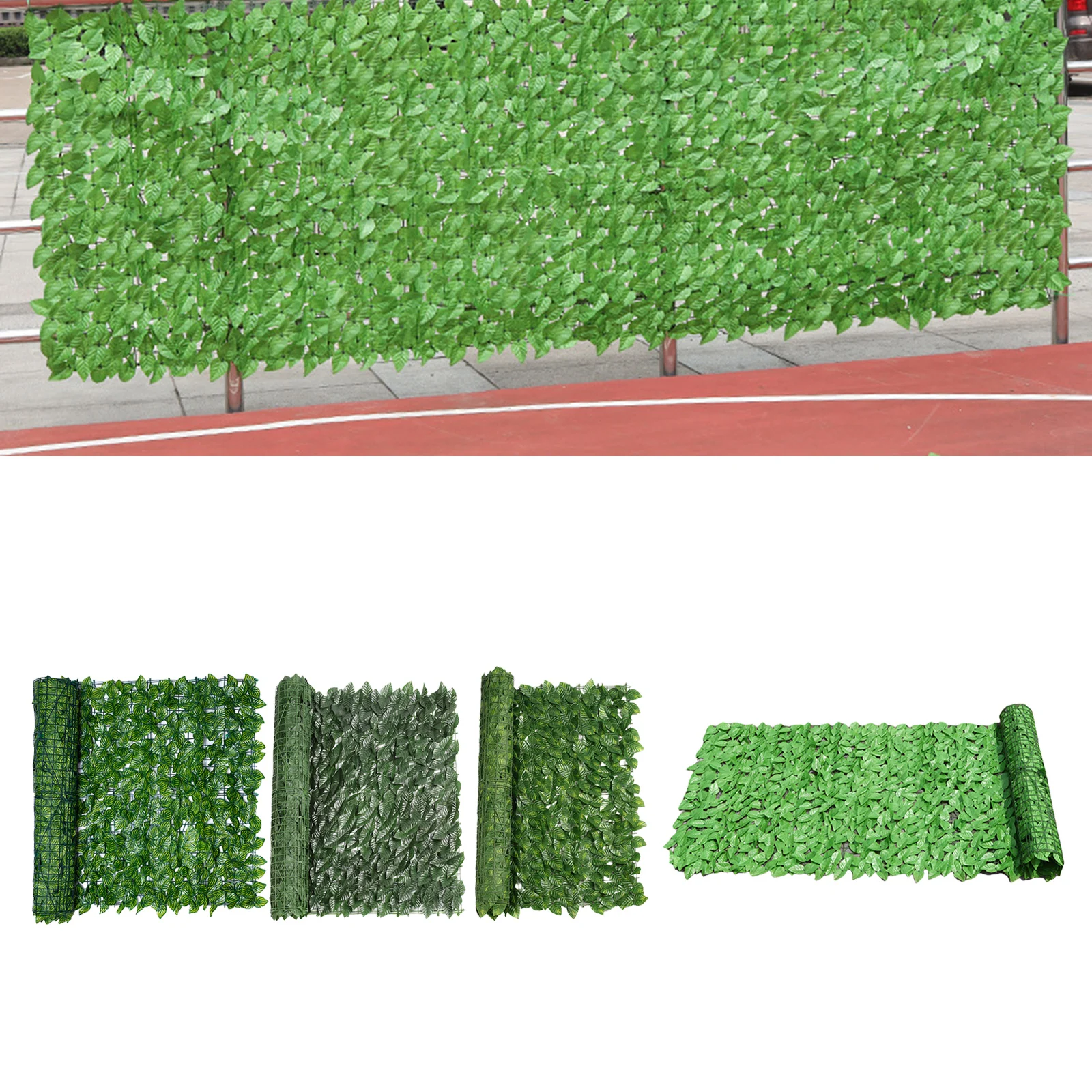 Artificial Leaf Privacy Fence Roll Wall Landscaping Expand Wood Fence Trellis Screen Hedge for Outdoor Garden Backyard Balcony