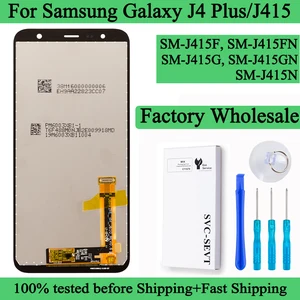 SM-J415F J415FN J415G Lcd Premium untuk Samsung Galaxy J4 Plus Tampilan Rakitan Panel Digitizer Layar Sentuh untuk LCD Galaxy J415 8 tampilan penjualan terbaik j4 j400m asli - №