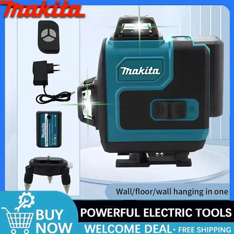 2026-makita-high-precision-green-laser-level-16-line-360-horizontal-vertical-cross-line-wall-mounted-portable-tool