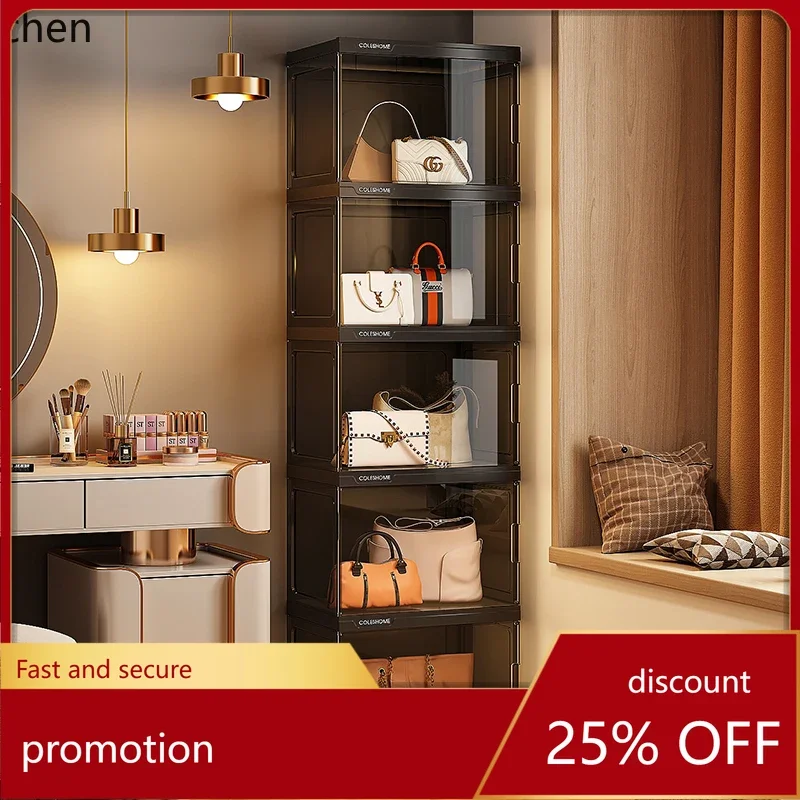 DSAstorage artifact household floor rack acrylic dust-proof finishing and storage transparent display cabinet