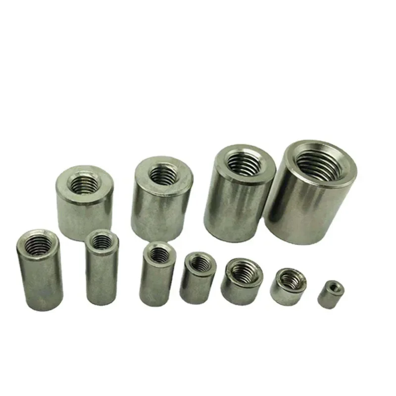 M3 M4 M5 M6 In Acciaio Inox 304 Allunga Dado di Giunto Rotondo Filettatura Interna Comune Cilindrico Dado Manica Dadi Tubolari