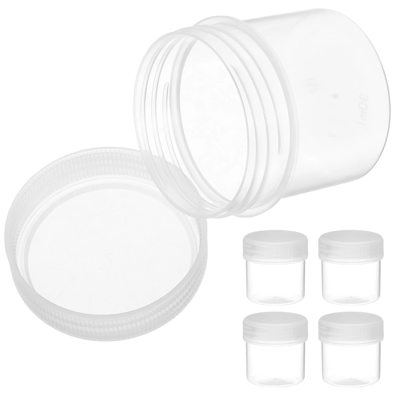 

6pcs Sealed Jars Airtight Containers Lid Handle Paint Storage Coatings Bucket Leftover Plastic Lidded Portable Reusable