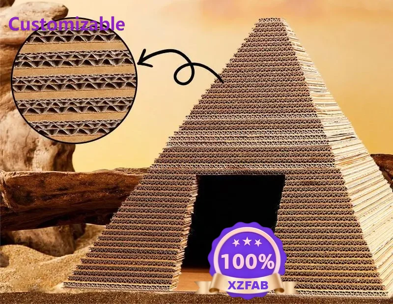 Factory Direct 2026 Old Pyramid Abyssia Cat Nest Plus High Scratch Board Cat Toy