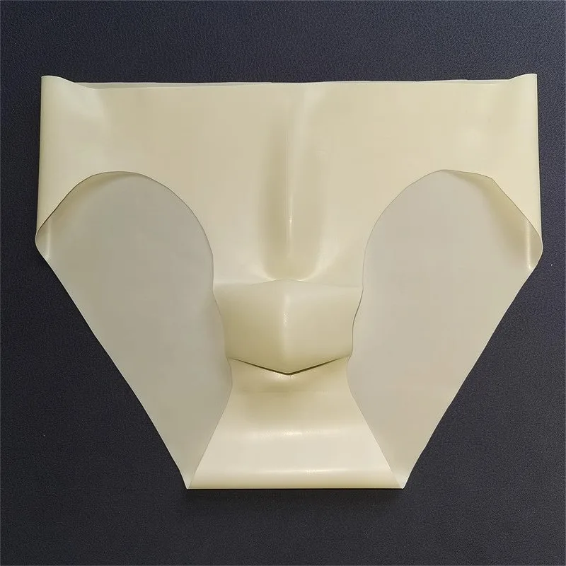 ملابس داخلية شفافة من اللاتكس للرجال ملابس داخلية محدبة من المطاط ملابس داخلية لامعة للرجال ملابس داخلية مثيرة على شكل مثلث سراويل داخلية من أوم