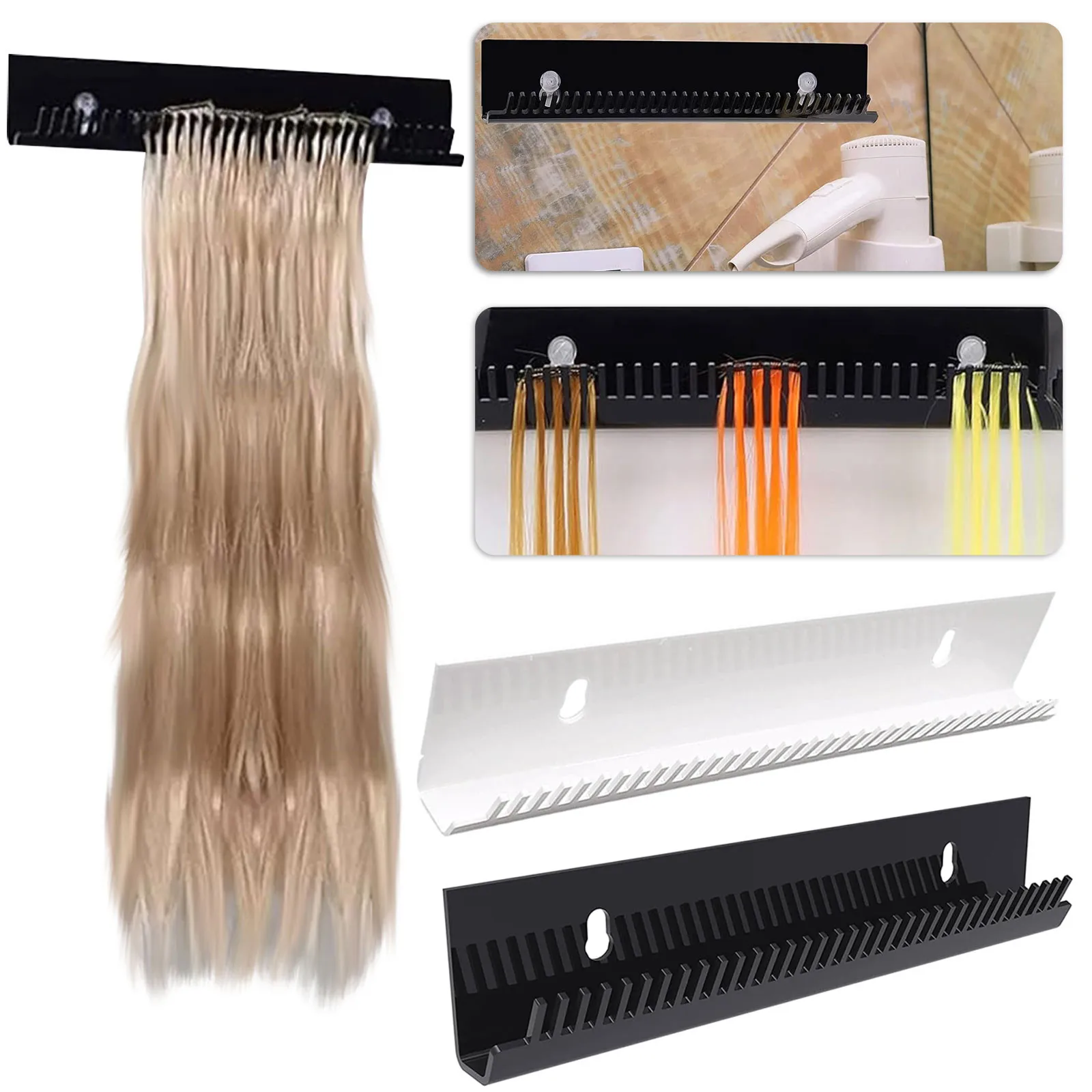 

Professional Acrylic Hair Extensions Sectioning Holder Organizer Rack Hanger Beaded Weft Hair Extension Hanger Holder Rack