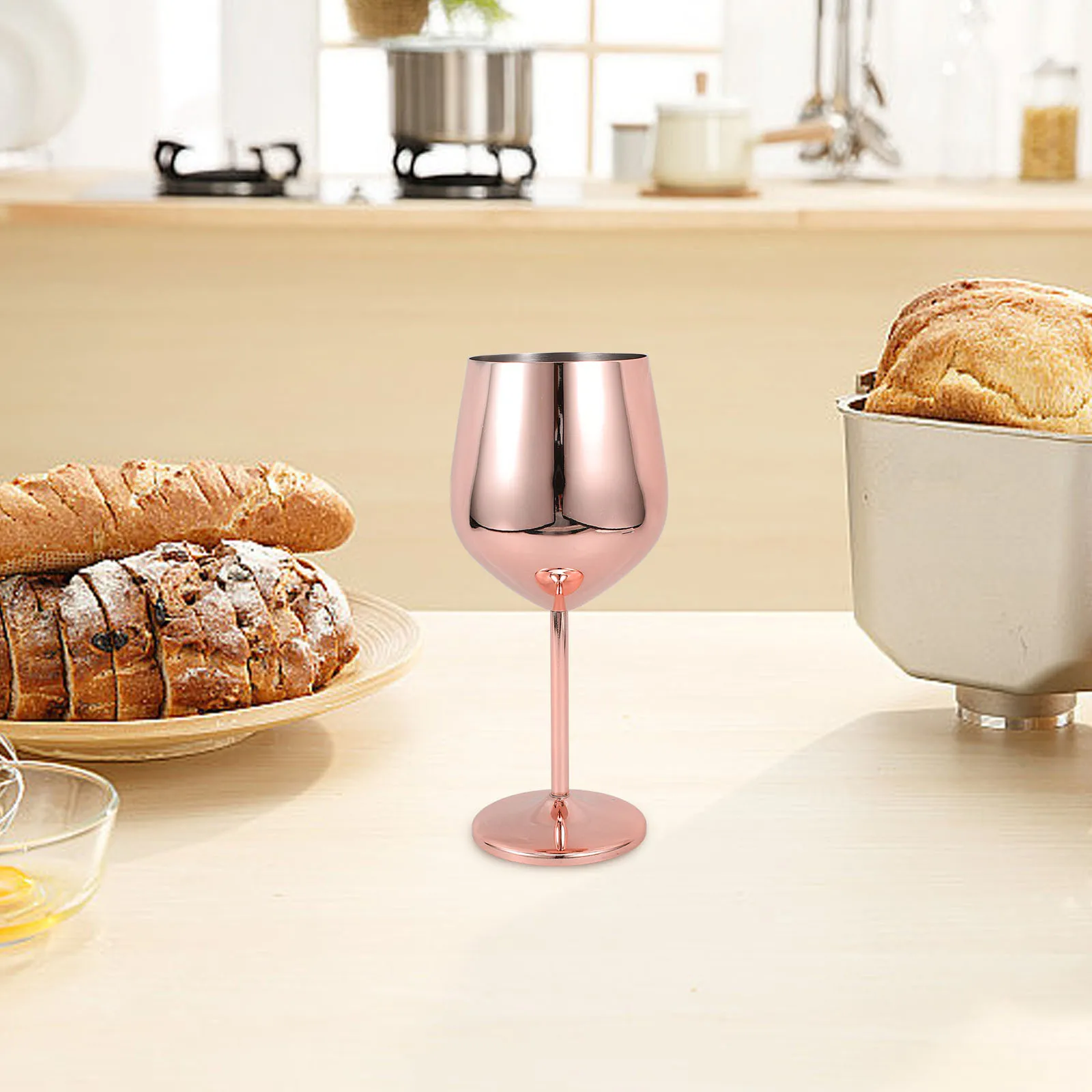 

Stainless Steel Cocktail Goblets Lightweight Wine Goblets for Party Bar Wedding Anniversary Banquet Wine Glasses