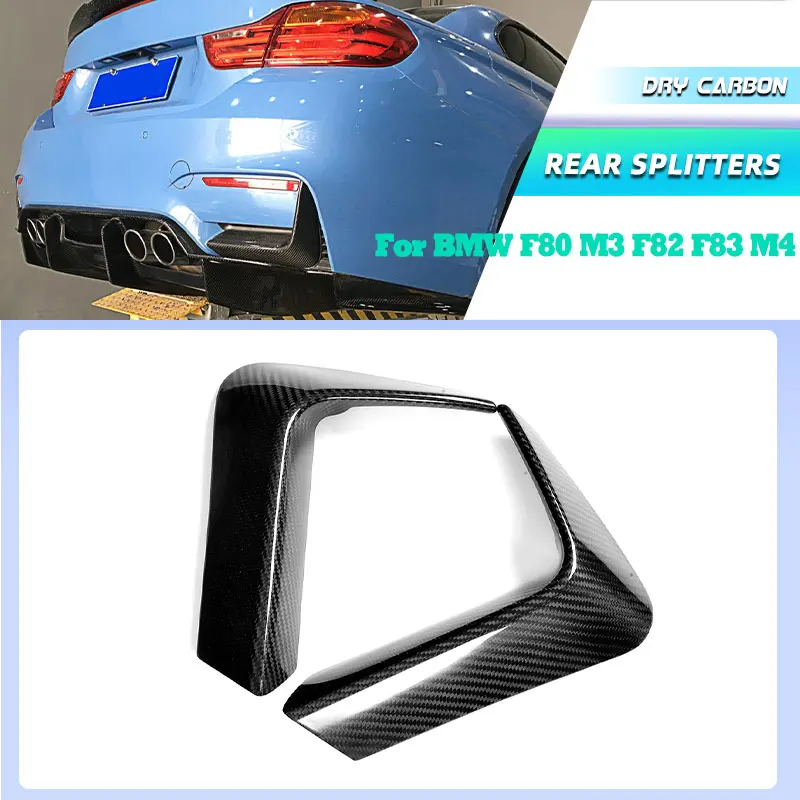 

Prepreg Dry Carbon Car Rear Bumper Splitters for BMW F80 M3 F82 F83 M4 2014-2019 Racing Rear Splitters Flaps Winglets Body Kits
