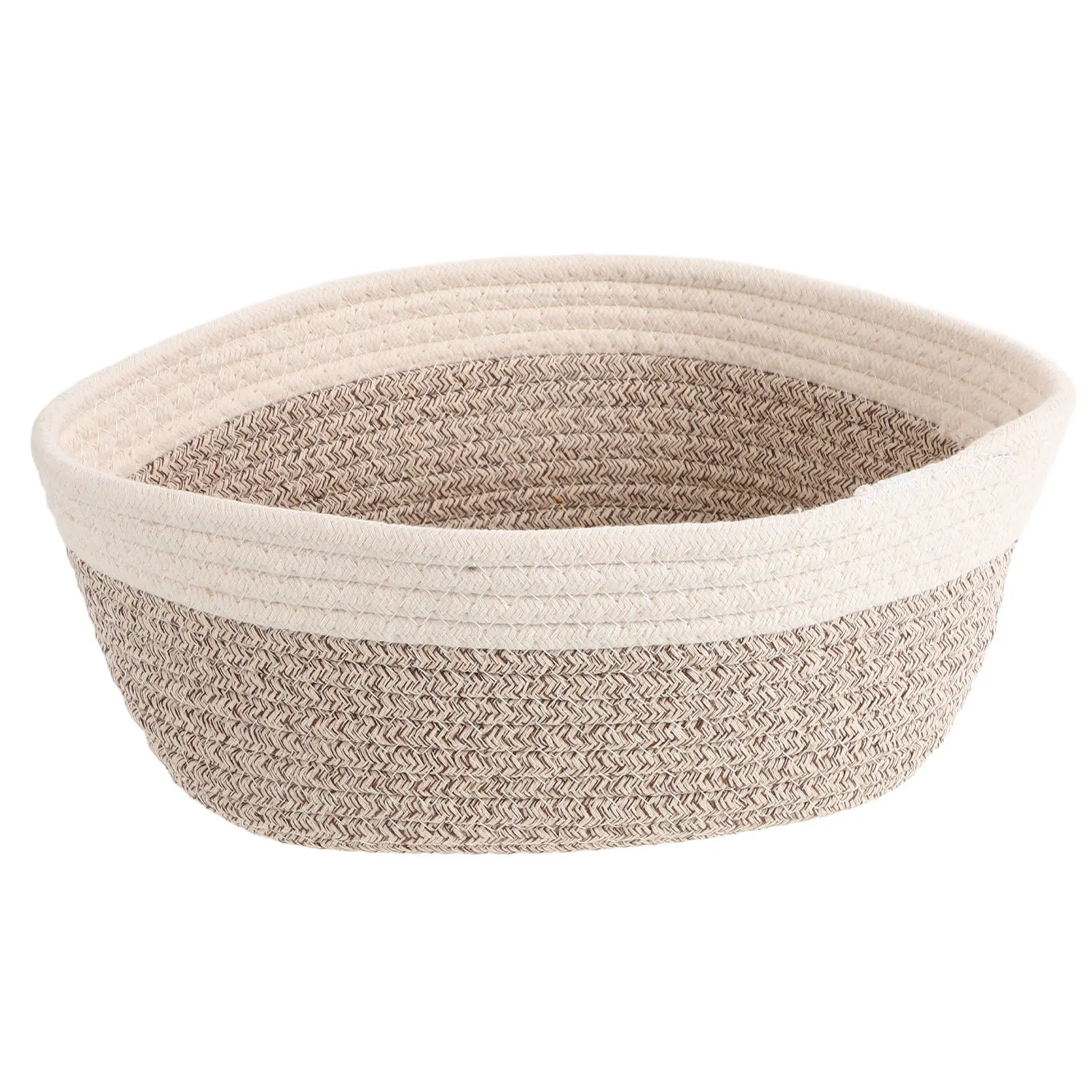 

Cotton Rope Storage Basket Woven Organizer Decorative Container for Entryway Desktop Mail Keys Bathroom Storage Bin