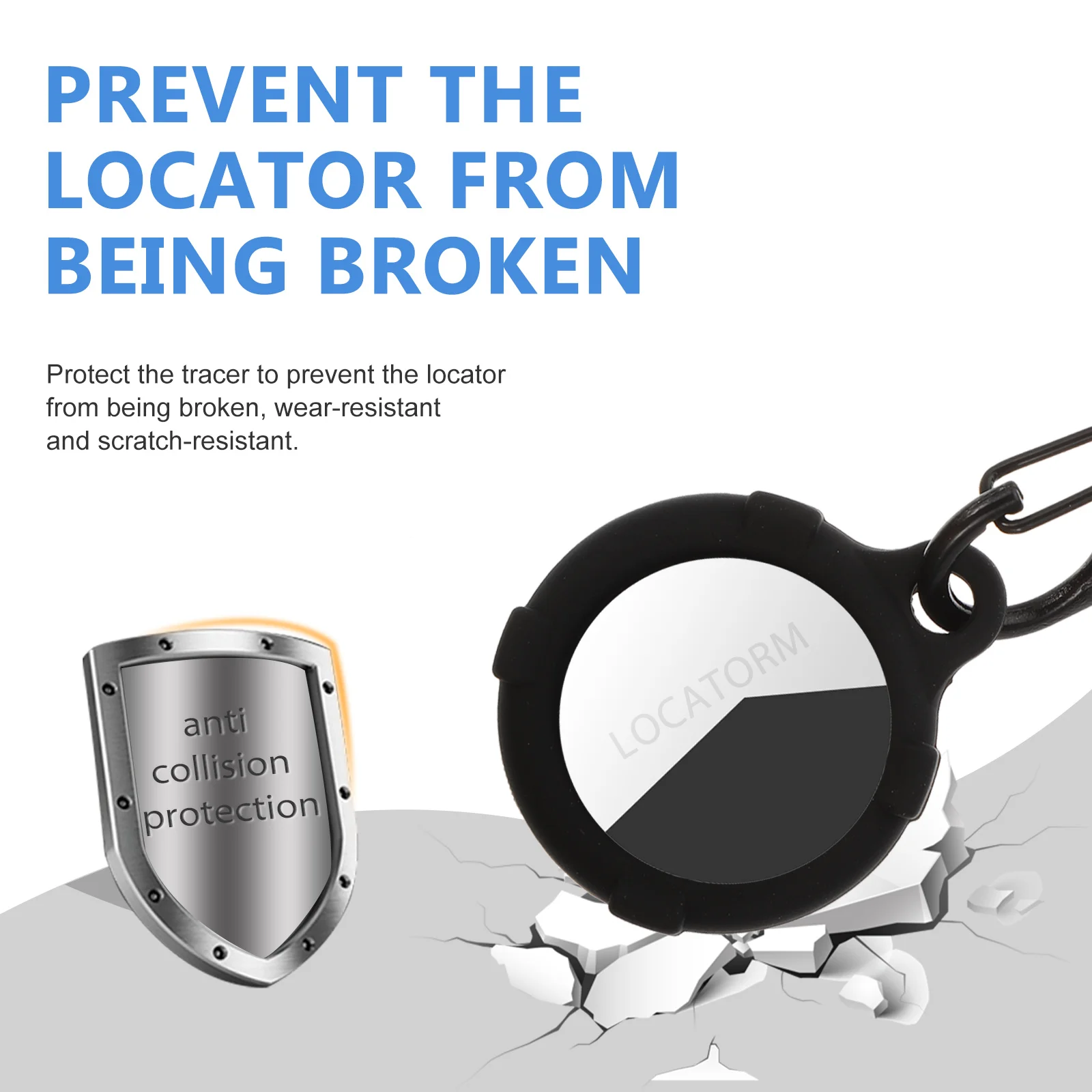 

4Pcs Protection Covers Precise Workmanship Lightweight Shockproof Silicone Zinc Alloy Tracer Case Portable