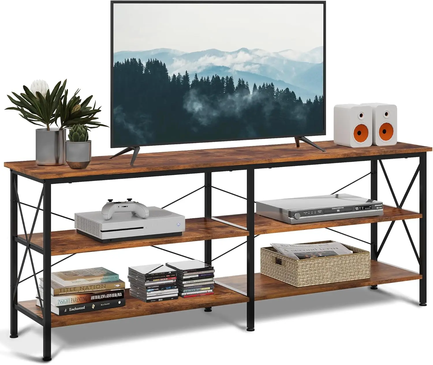 

TV Stand up to 70 Inch TV, 63" Entertainment Cente