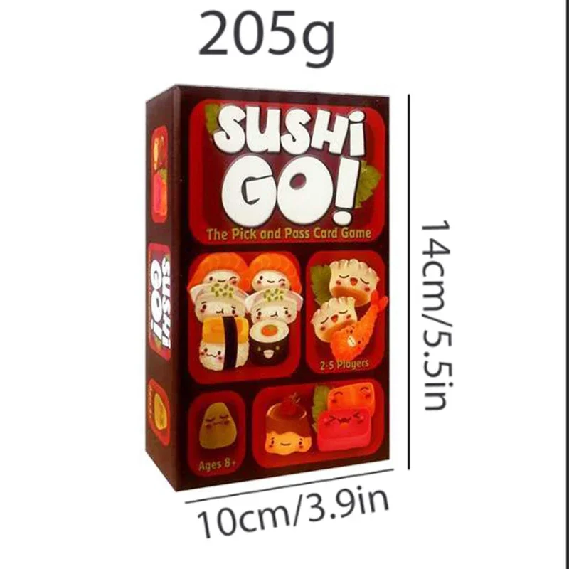 1 szt. Karta do gry rodzinnej „Sushi Go”, gra karciana Fun, gry planszowe na imprezę