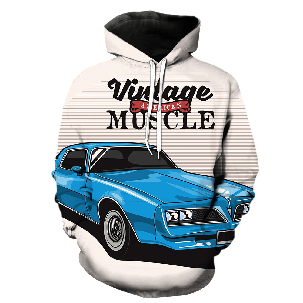 

Vintage Cartoon Car Men's Hoodies With Hood Jackets Pullover Cool Spring Funny Hip Hop 2022 Hot Sale Sweatshirts Fashion Teens
