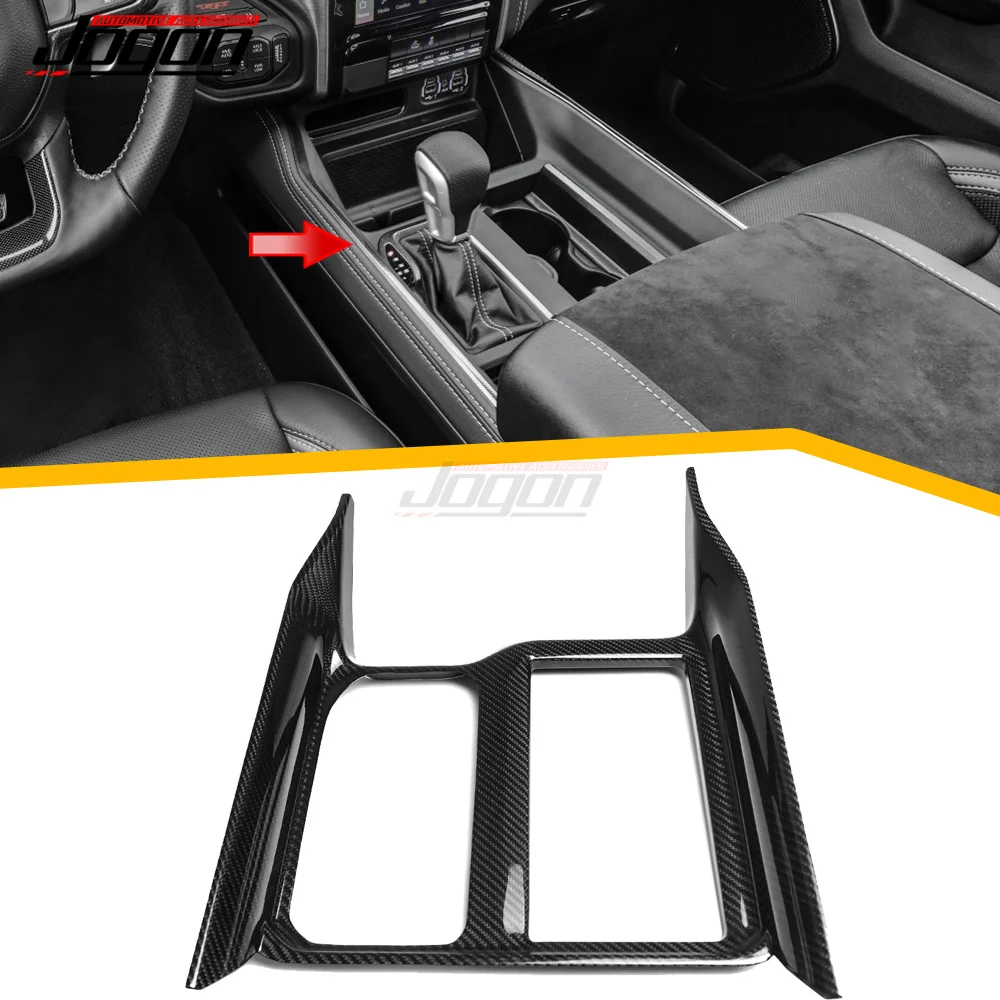 

For Dodge Ram 1500 TRX 2019 2020 2021 2022 2023 Real Carbon Fiber Gear Position Panel Cover Trim Car Interior Accessories