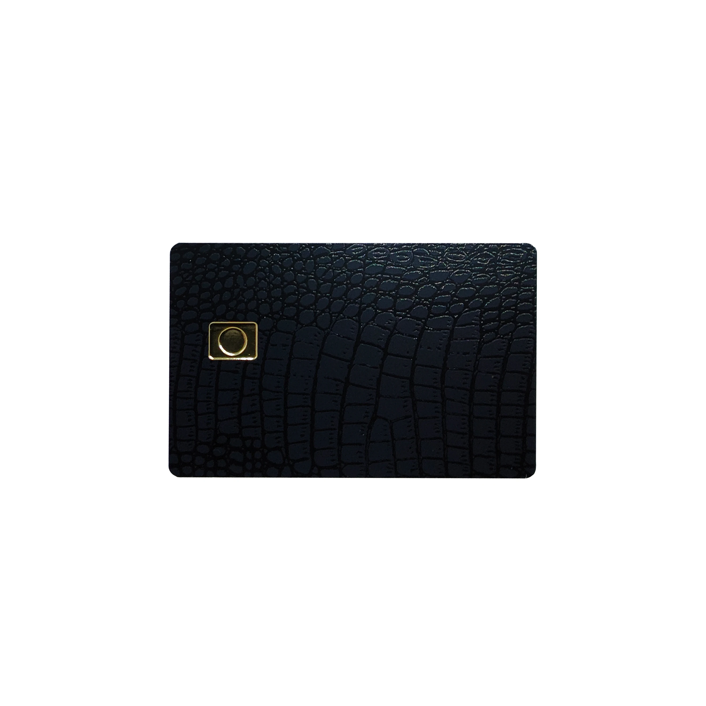 10pcs 4442/4428 With Chip Slot And Magnetic Stripe Surface Leather Texture For Laser Printing Senior Luxury Metal Credit Card