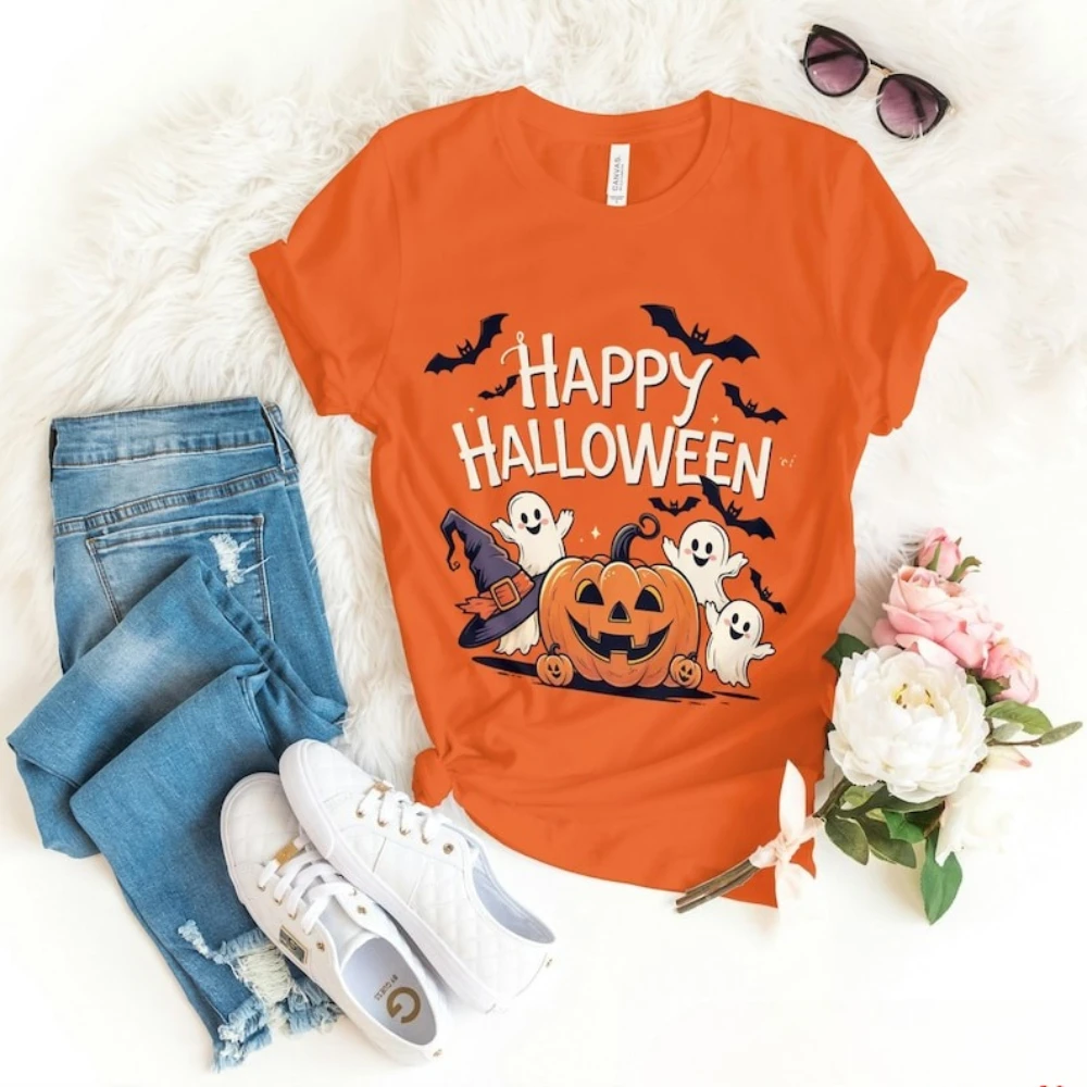 

Женские футболки с графическим рисунком Happy Halloween Hocus Pocus, хлопковая футболка «Кошелек или жизнь» на День всех святых, уличная одежда