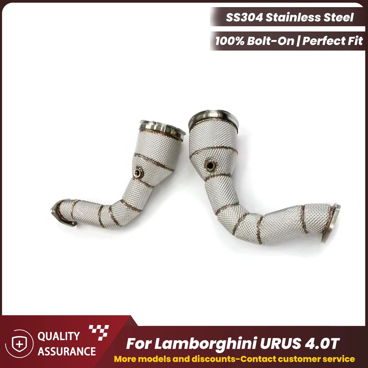 

High Flow Performance ECCF Sport Downpipe With Heat Shield For Lamborghini URUS 4.0T Easy Installation