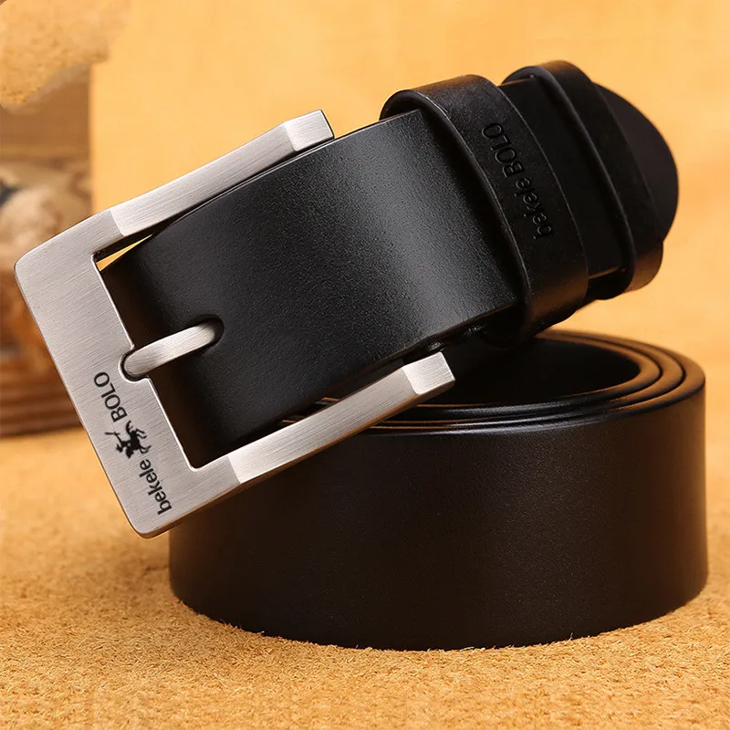 

Belt for men cow leather luxury strap male belts for men new fashion classice vintage pin buckle dropshipping