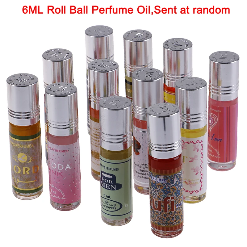 1Pcs 6ML Women Roll On Perfume Fragrance Oil Men Scented Water Ball Roll Oil Perfume Natural Essential Oil Spray Design