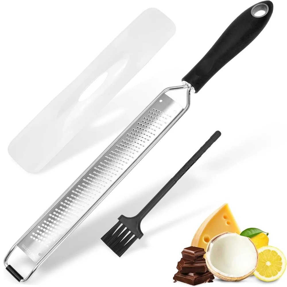 

1pc Stainless Steel Wire Grater Plastic Anti Slip Handle Cheese Garlic Fruit Chocolate Lemon Grater Kitchen