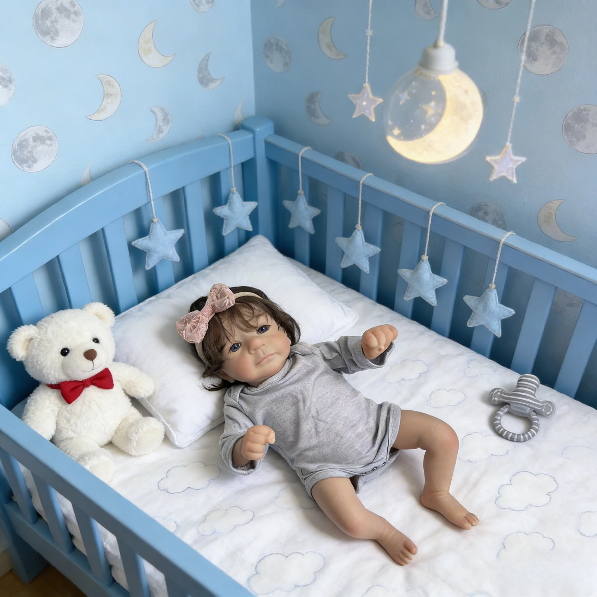 45cm Lifelike Felicia Reborn Doll - Touch Soft Cloth Body & Hand-Rooted Hair