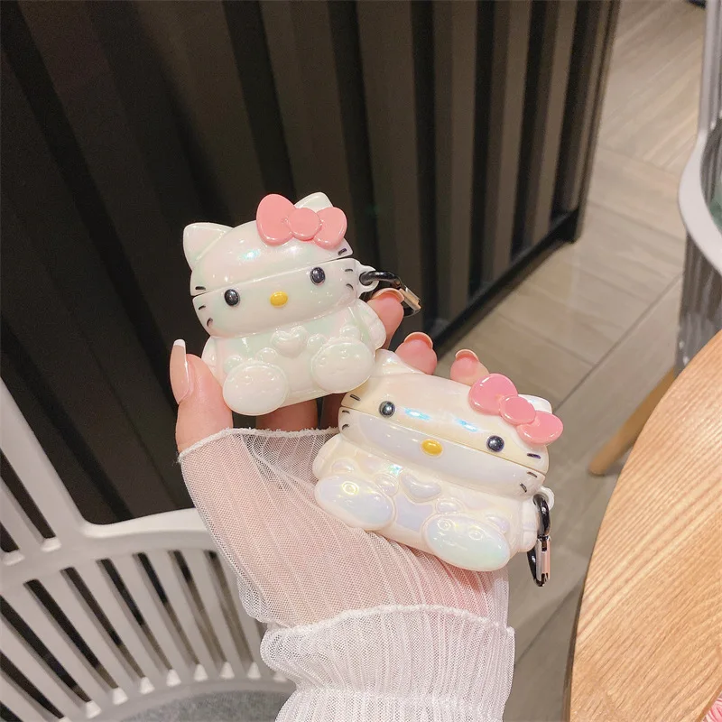 Hello Kitty Airpods Case Kawaii Airpods 1 2 Generation Pro 3 Protective Case Bluetooth Earphone Case Hello Kitty Kawaii Dazzle