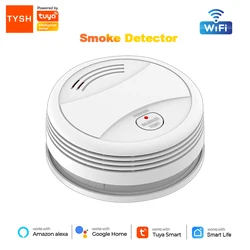 TYSH-Detector De Fumaça E Sensor De Monóxido De Carbono, Detector De Gás, Alarme De Som De Incêndio, Wi-Fi, Zigbee, Tuya e Smart Life