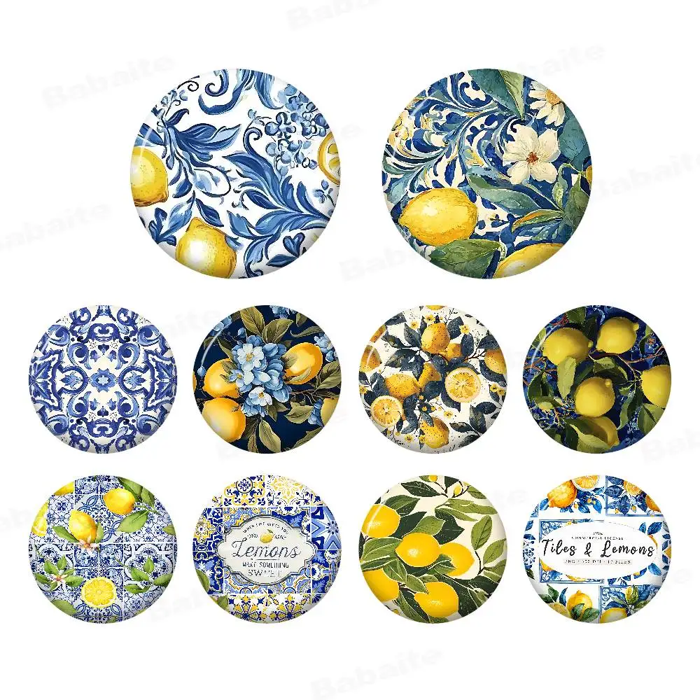Mediterranean Lemon Tinplate Soft Button Pin Brooch Metal Badge Custom Jewelry Accessories Hat Bag Lapel