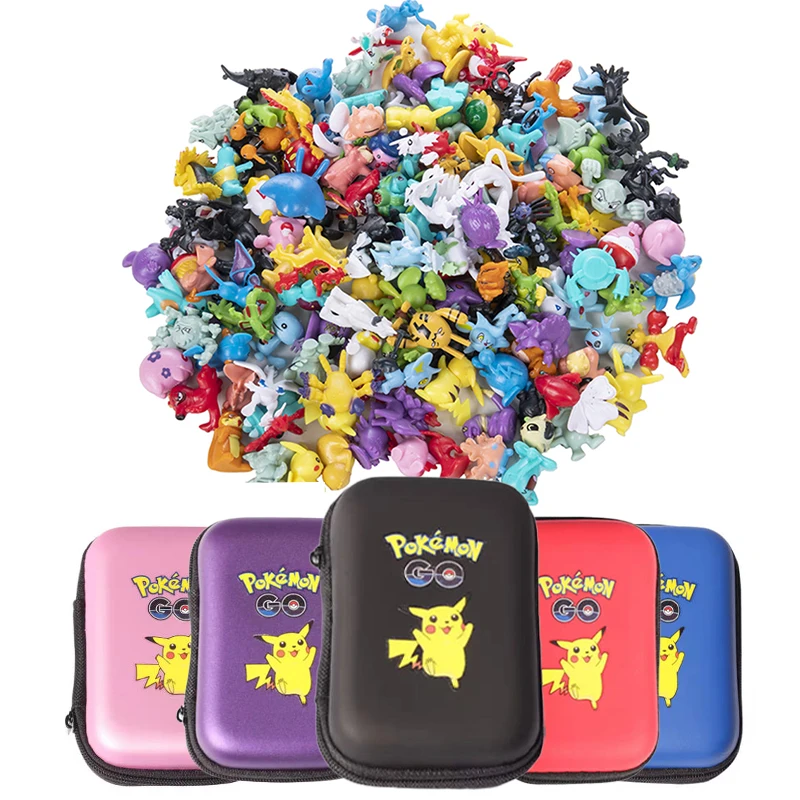 متوفر 24-144 قطعة بوكيمون نمط مختلف أنيمي الشكل بيكاتشو صغير 2-3 سنتيمتر مع صندوق عمل نموذج لا تكرار لعبة عيد الميلاد Gif