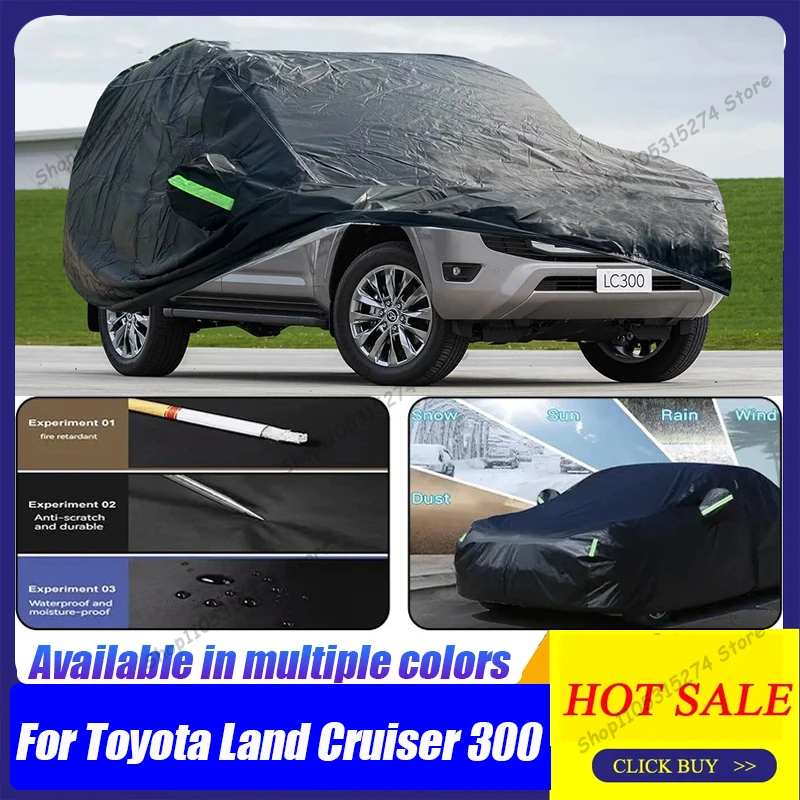 Водонепроницаемый полный чехол для автомобиля Toyota Land Cruiser 300 2021-2025: защита от УФ-лучей, снега, дождя, пыли для внедорожников