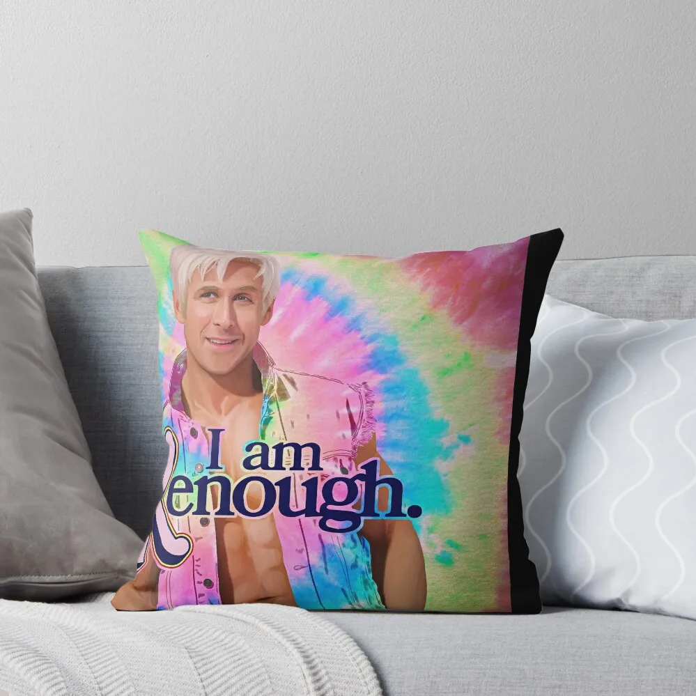 

I Am Kenough Rainbow Throw Pillow covers for pillows autumn pillowcase Room decorating items