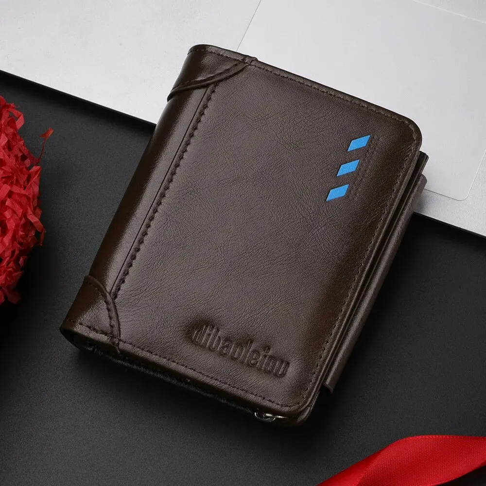 Men\'s Wallet Fashion Pu Soft Leather Wallet Card Holder Zipper Coin Pocket Coin Wallet Multi Card Wallet Gift Men\'s Wallet