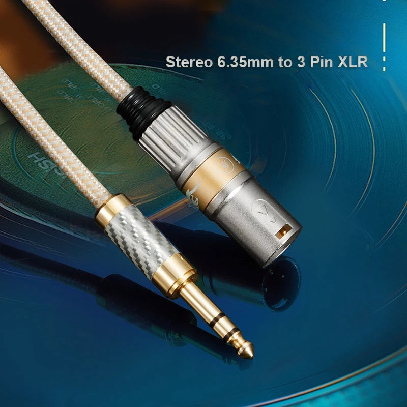 

Hifi TRS Jack Cable Regular 3 Pin XLR Stereo 1/4 Inch 6.35mm Jack for AMP Sound Card Microphone Mic Cable 1M 2M 3M 5M 8M