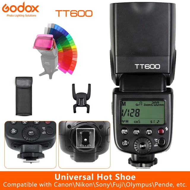 

Godox TT600 TT600S Flash 2.4G Wireless GN60 Master Slave SLR Camera Speedlite For Canon Nikon Sony Pentax Olympus Fuji Film