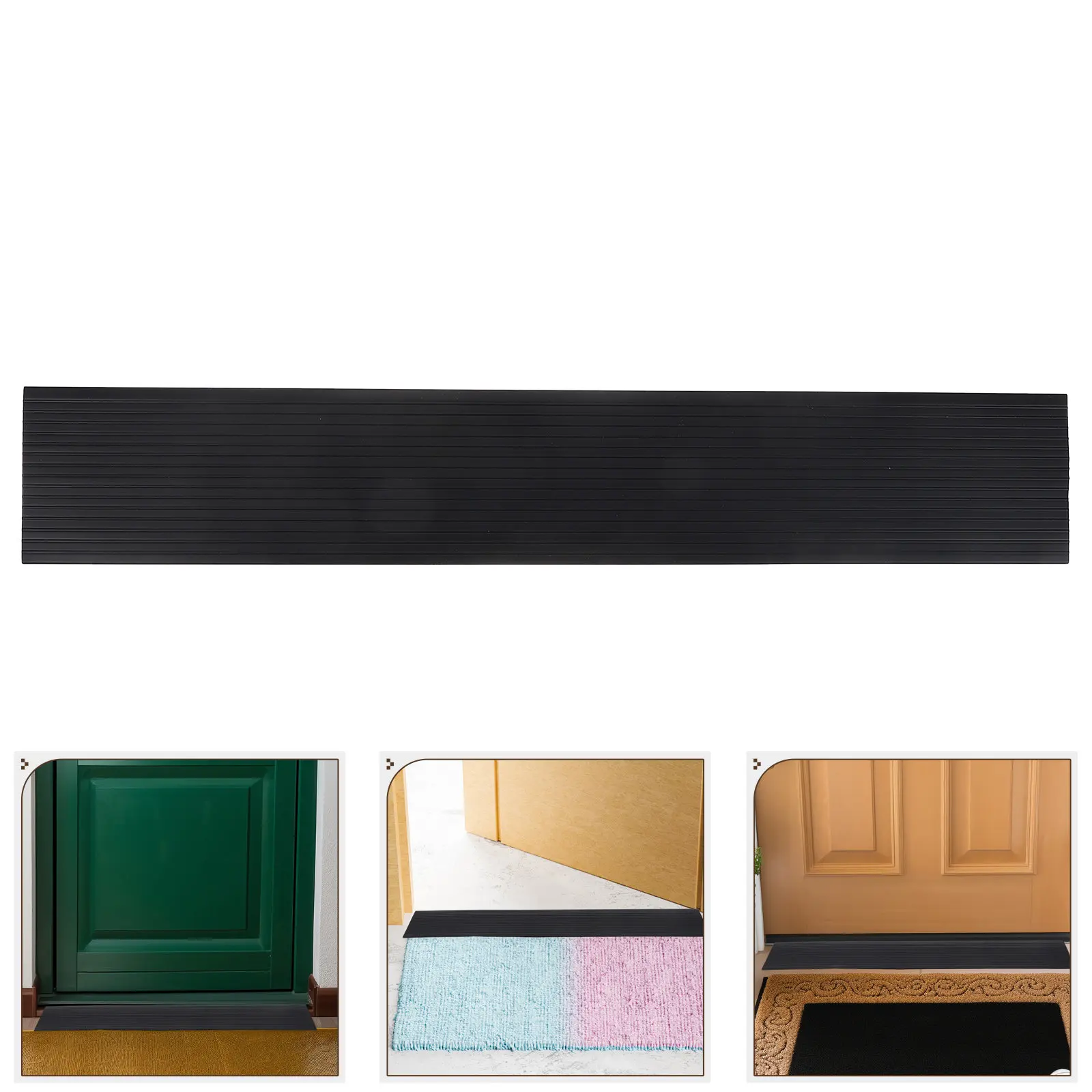 Self-Adhesive Threshold Bridge Ramp for Doorways, Floor Transition Strip Over Carpet, Steps & Curbs