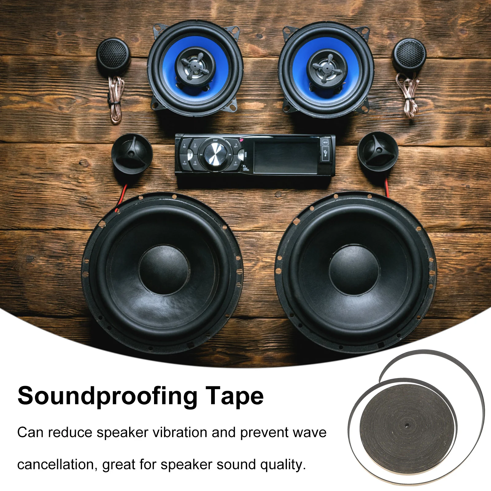 

12Mm Speaker Foam Sealing Strip 1 Adhesion Eva Material Reduces Vibration Air Leakage Ideal for Car Audio Systems