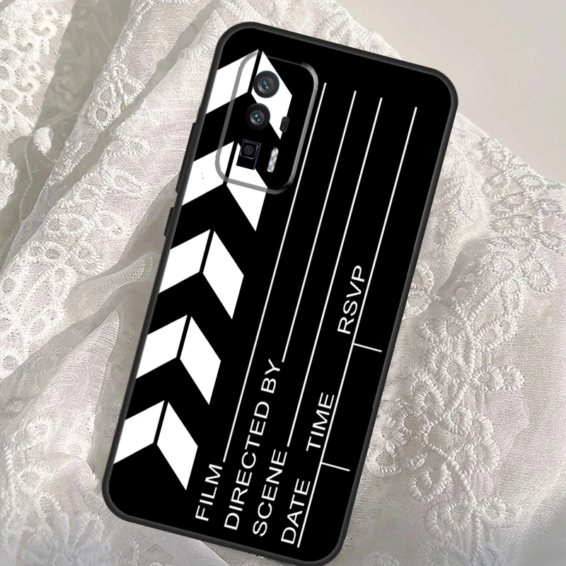 Film Movie Clapperboard Board Case For Xiaomi 14T Pro 13T 12T 11T 13 14 Ultra POCO F6 Pro M6 M5s F3 F5 X3 X5 X6 Pro Cover