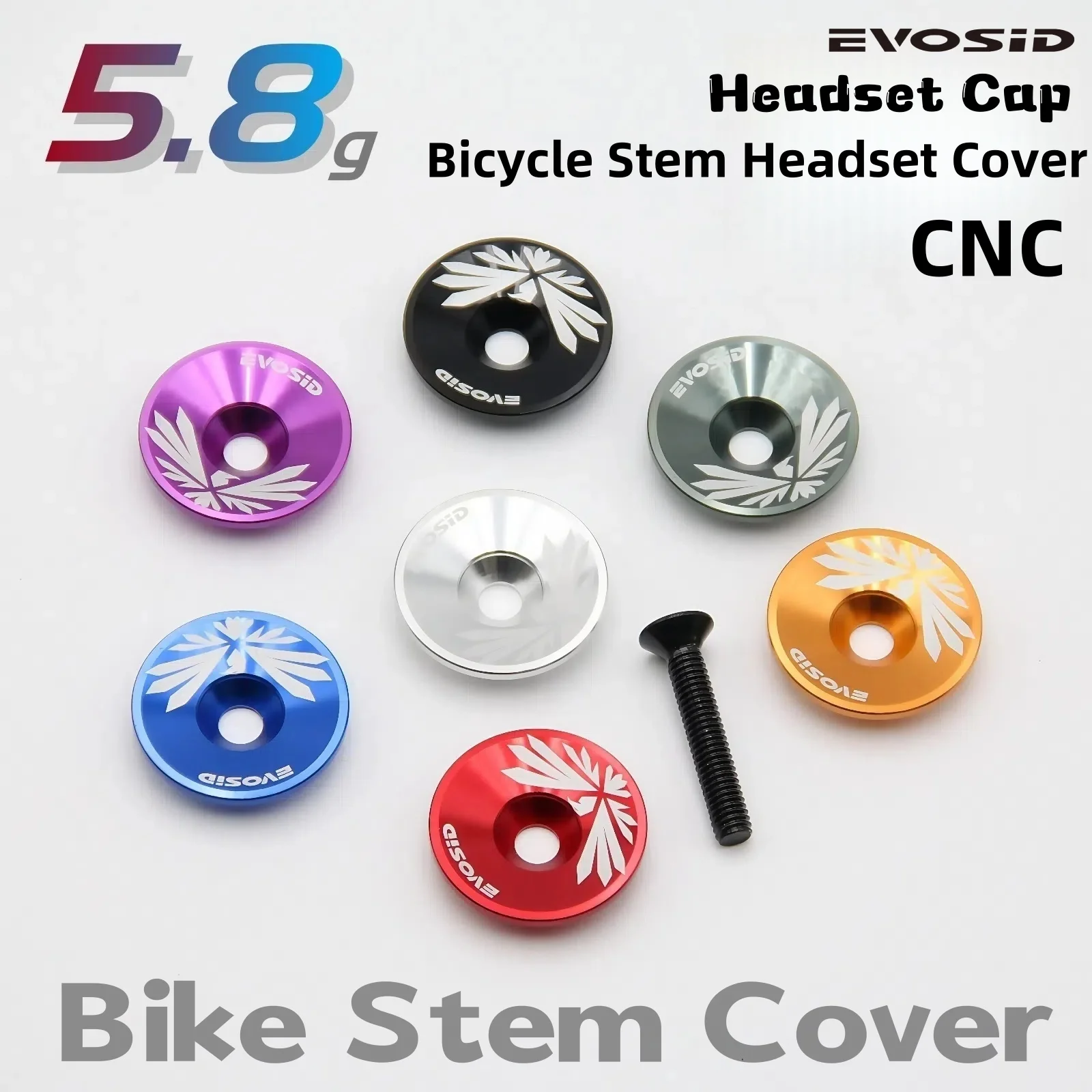EVOSID MTB Fahrrad Vorbau Abdeckung Ultra Licht 5,8g Fahrrad Vorbau Top Cap Aluminium Legierung Headset Top Cap Mountainbike Vorbau kappe Gabel
