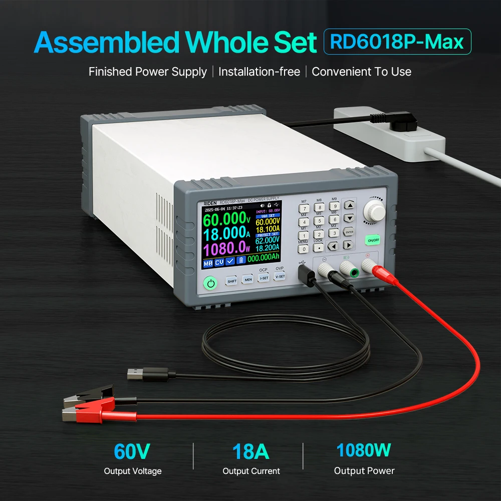

【2026】RD RD6018P-Max 60V 18A Completed Set 5 Digit AC to DC Laptop Mobile Phone Repair Regulated Power Supply 1080W/950W